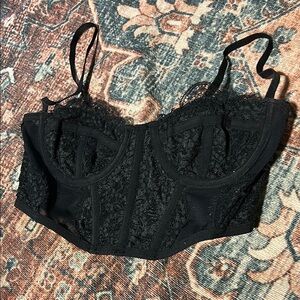 UO Black Lace Bustier